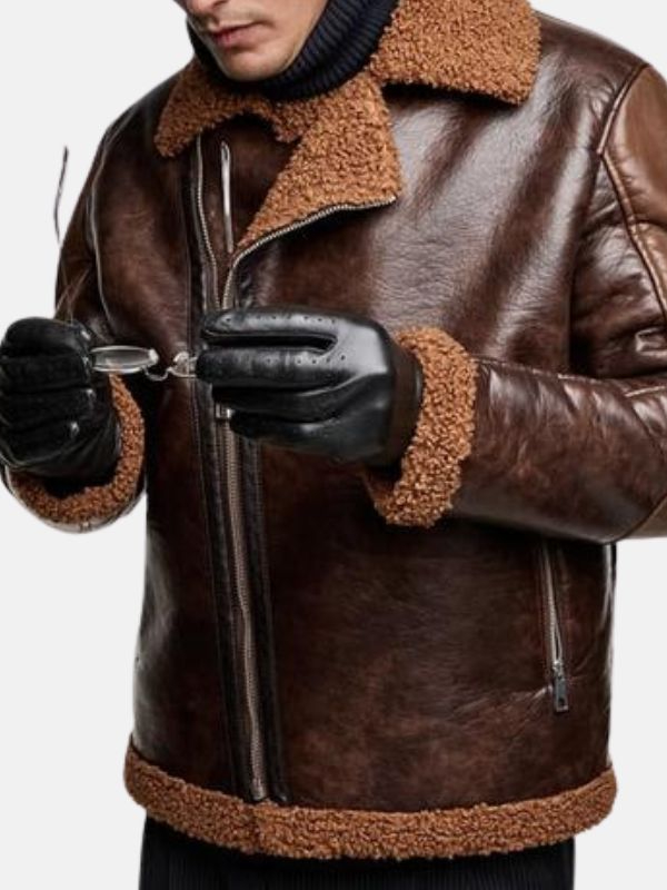 Ambrose Wrestling Brown Shearling Jacket