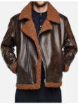 Ambrose Wrestling Brown Shearling Jacket