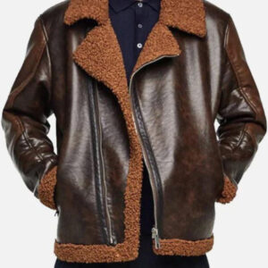 Ambrose Wrestling Brown Shearling Jacket