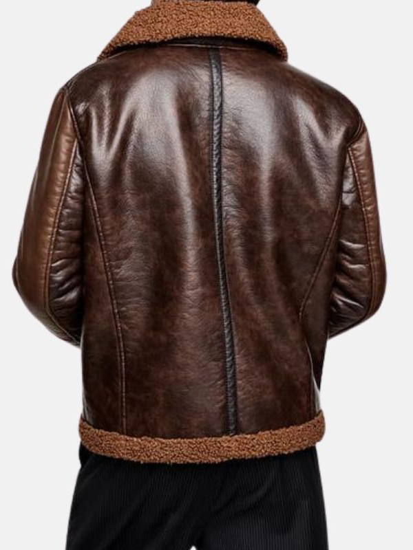 Ambrose Wrestling Brown Shearling Jacket