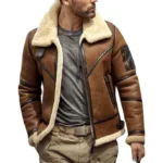 Men’s Aviator B3 Flight Lambskin Leather Shearling Jacket