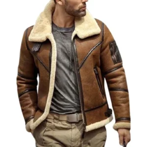 B3 Flight Lambskin Leather Shearling Jacket