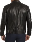 Men's Black Leather Biker Jacket