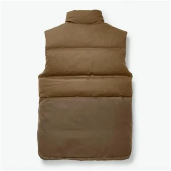 Men Brown Puffer Vest