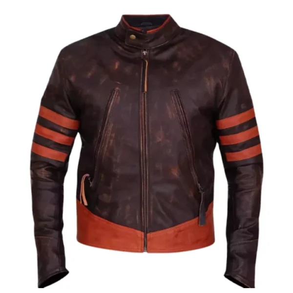 Cafe Racer Brown Stripe Jacket