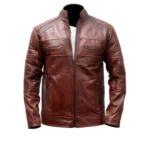 Distressed Cafe Racer Vintage Leather Jacket