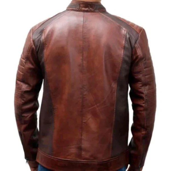 Distressed Cafe Racer Vintage Leather Jacket