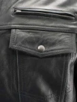 Mens Black Hooded Leather Jacket