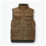 Men Brown Puffer Vest