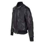 Men Casual Black Bomber Jacket