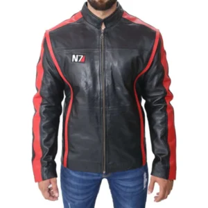 Men N7 Mass Effect 3 Biker Jacket