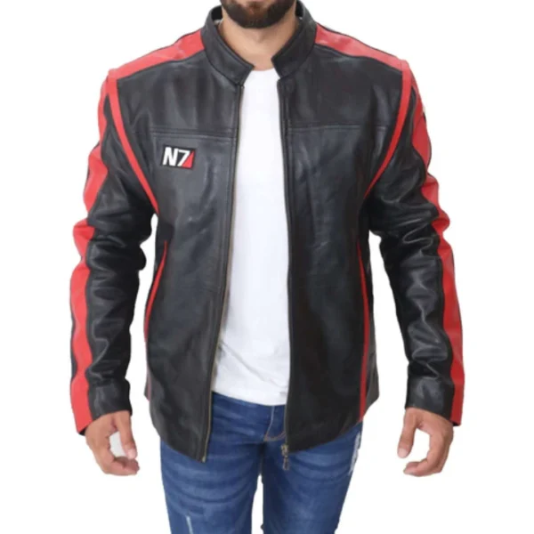 Men N7 Mass Effect 3 Biker Jacket