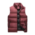 Men Red Puffer Vest