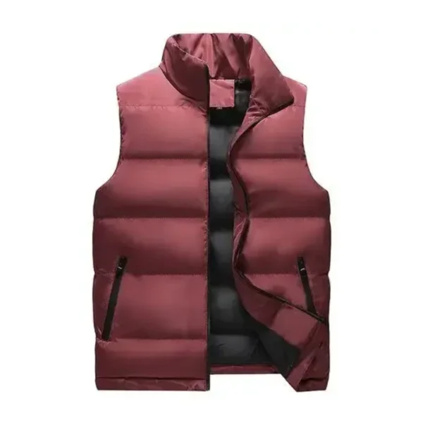 Men Red Puffer Vest