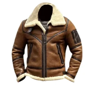 Men’s Aviator B3 Flight Lambskin Leather Shearling Jacket