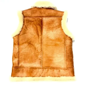 Men's Aviator Shearling Vest Back