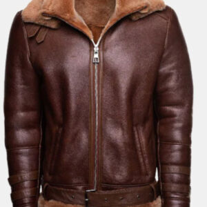 Men's B3 RAF Aviator Flying Pilot Brown Jacket