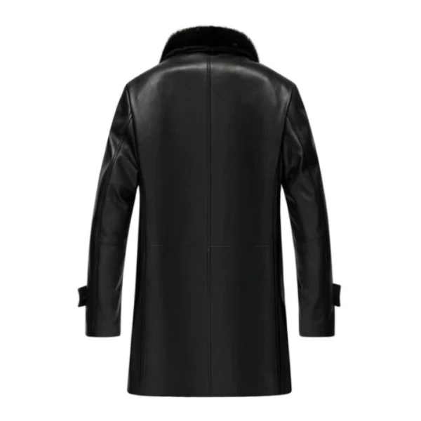 Mens Black Leather Coat