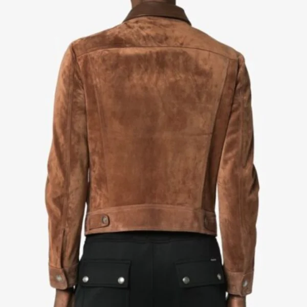 Mens Brown Suede Leather Jacket