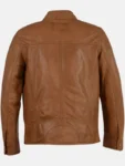 Men’s Cafe Racer Brown Leather Biker Jacket