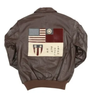 Mens Flying Tigers A-2 Brown Jacket Back