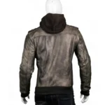 Mens Grey Leather Jacket