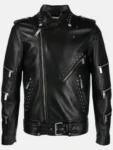 Men's John Richmond Studded Leather Jacket