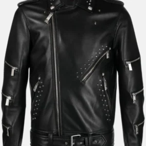 Men's John Richmond Studded Leather Jacket