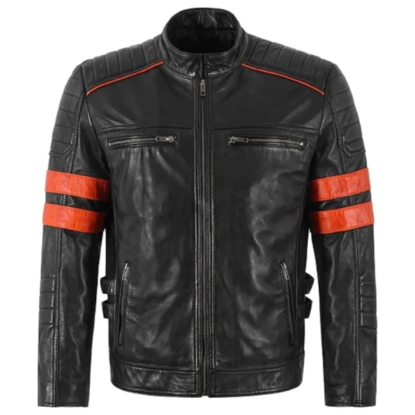 Mens Jux Brown Leather Jacket