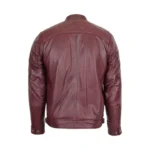 Mens Maroon Lambskin Leather Jacket