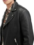 Men's Berlin Black Leather Moto Jacket