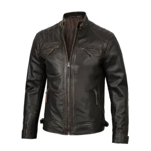 Mens Quilted Distressed Jacket