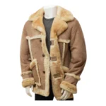 Mens Sheepskin Leather Fur Coat