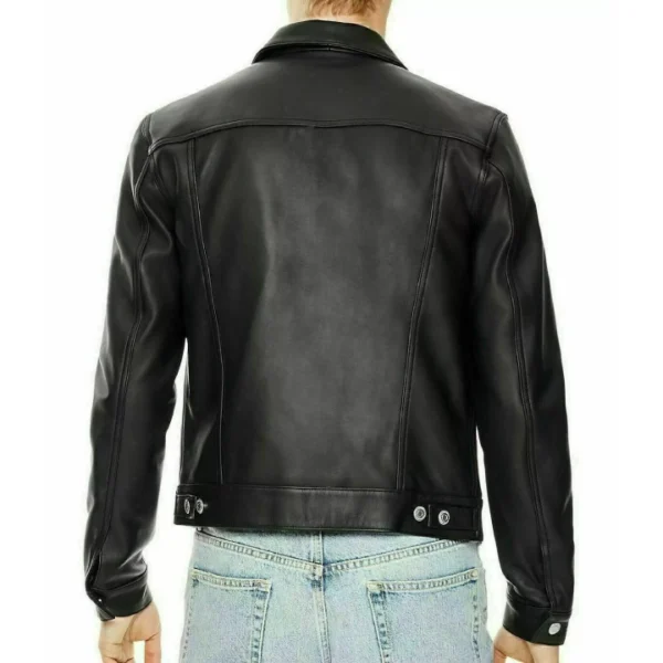 Mens Trucker Leather Jacket