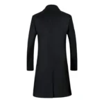 Mens Winter Black Trench Coat