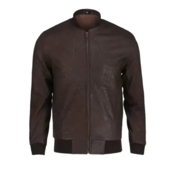 Snuff Style Real Bomber Leather Jacket