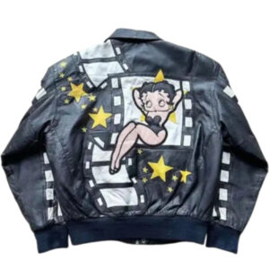 Betty Boop Vintage Leather Jacket Back