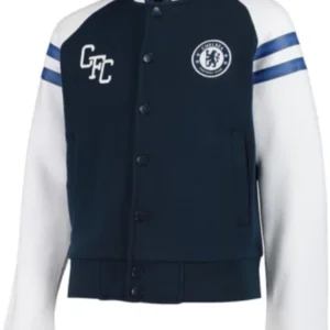 Chelsea Navy and White Varsity Jacket