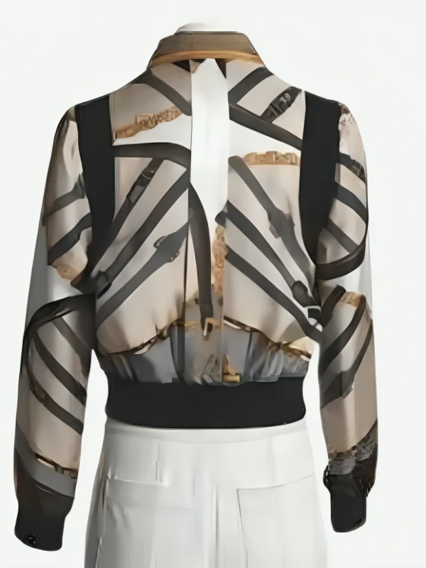 Emily Cooper Emily In Paris Chain Belt Bomber Jacket