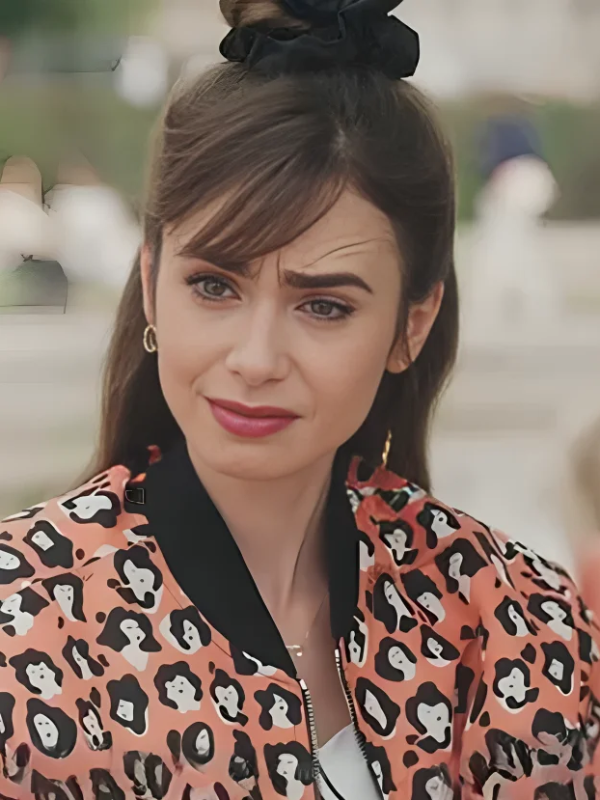 Lily Collins Emily In Paris S03 Leopard Jacket