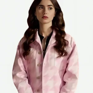 Emily In Paris Lily Collins Houndstooth Jacket