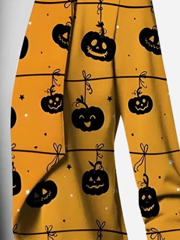 Halloween Pumpkin Printed Blazer