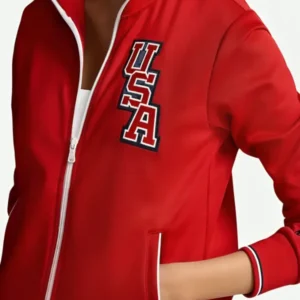 Hoda Kotb Team USA Red Track Jacket