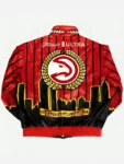 Atlanta Hawks Red Leather Jacket