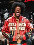 Atlanta Hawks Red Leather Jacket