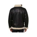 Mens Aviator Shearling Black Leather Jacket