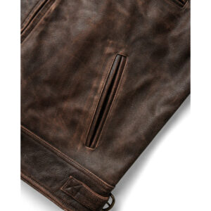 Mutimer Brown Leather Jacket Side