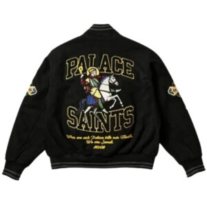 Palace Saints Black Varsity Jacket