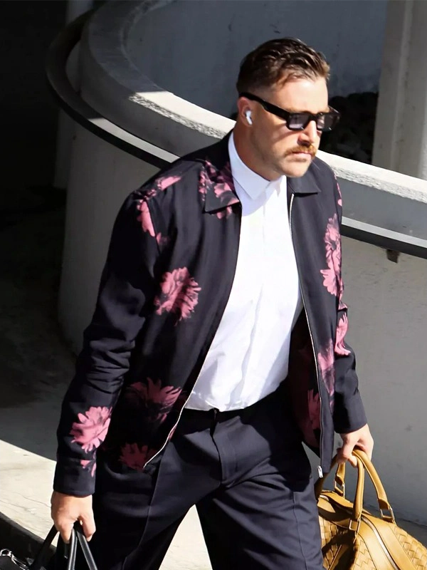 Travis Kelce Pink Flower Jacket