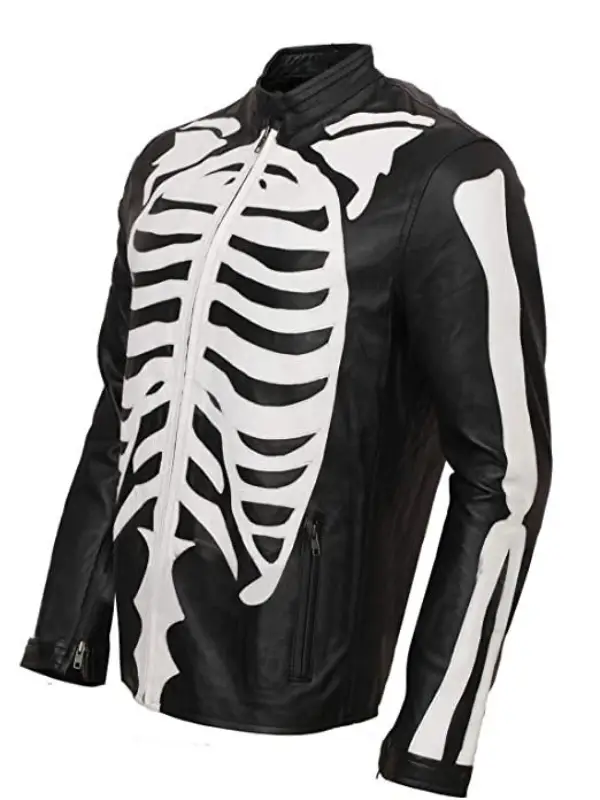 Halloween Skeleton Leather Jacket